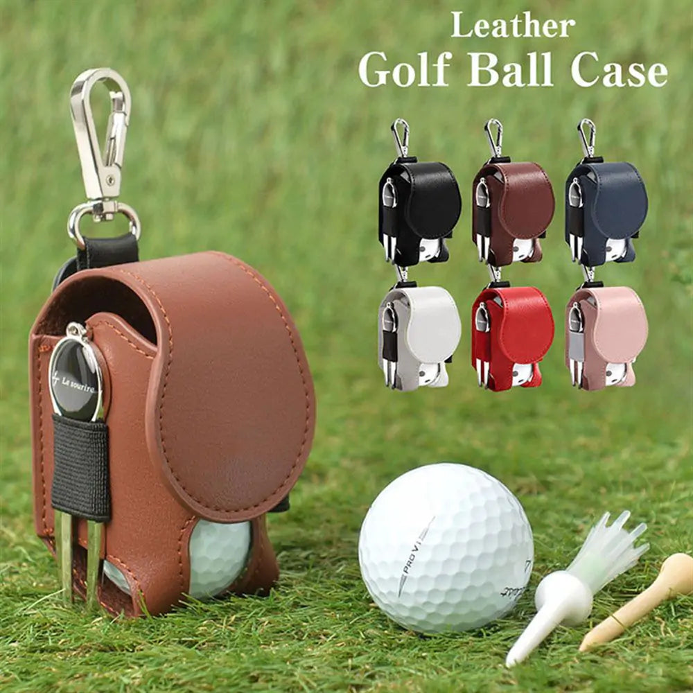 Mini Leather Golf Ball Pouch